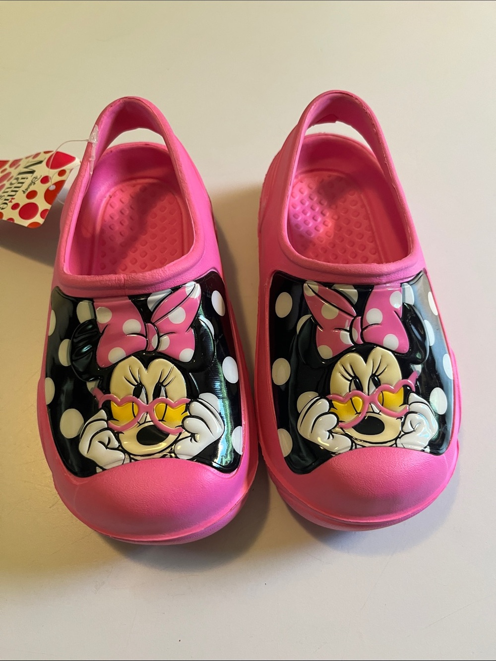 Disney Minnie Mouse Pink Water Shoes with Polka-Dot Panel